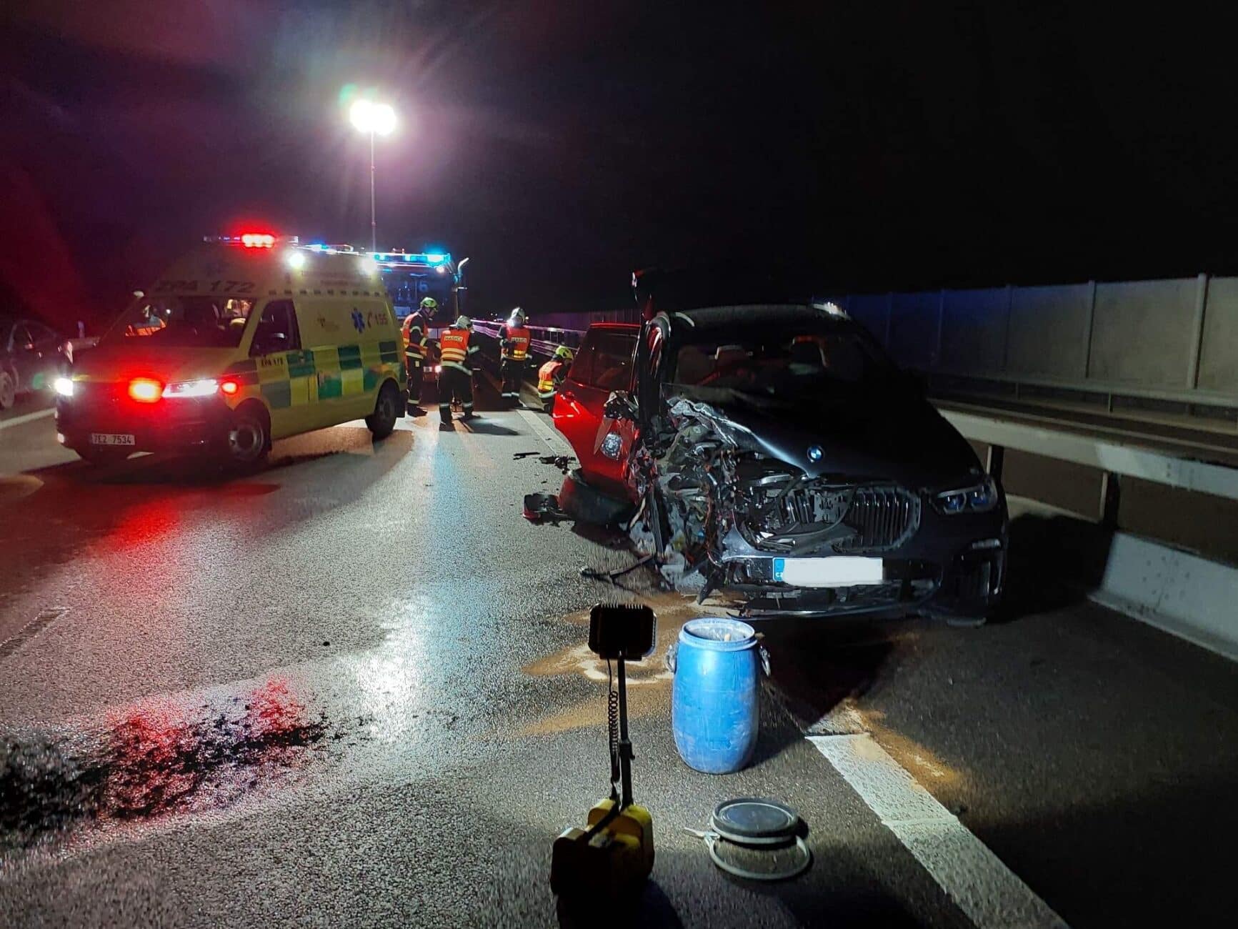 Nehoda na dálnici D35. Foto: HZS