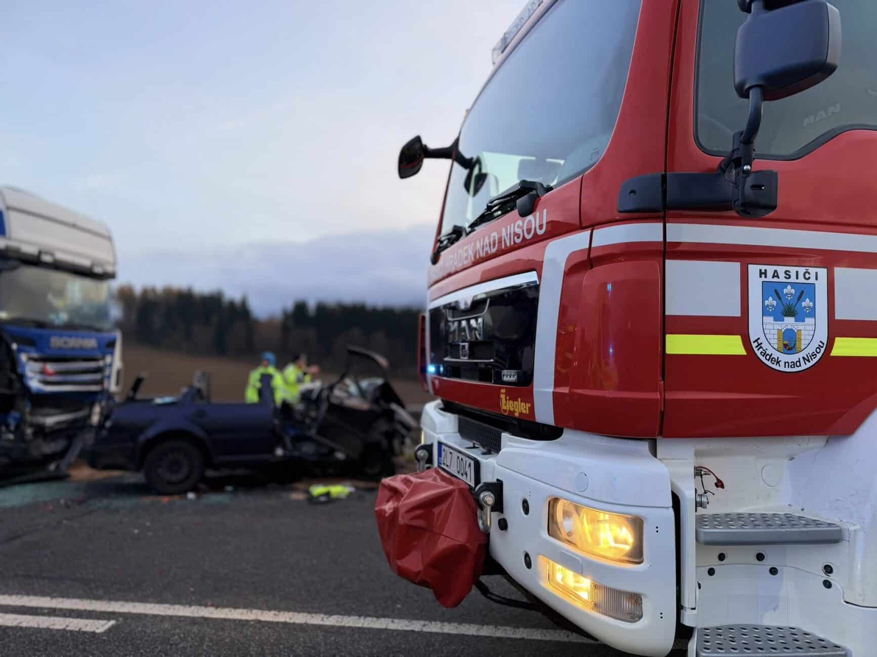 Tragická nehoda u Bílého Kostela. Foto: HZS