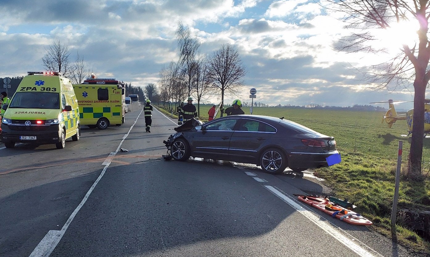 Tragická nehoda u Dolního Újezdu na Svitavsku. Foto: HZS