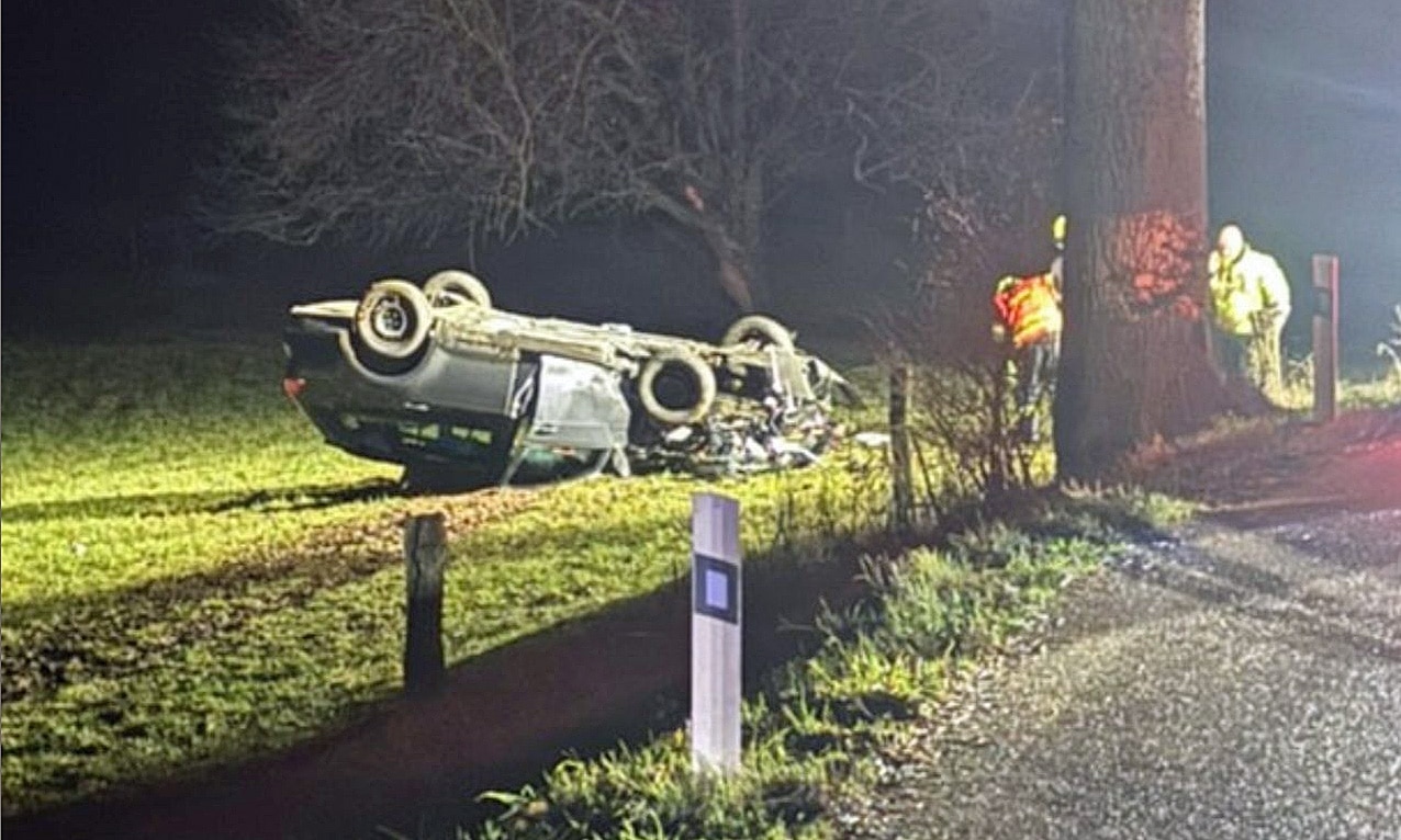 Nehoda u Bernartic. Zdroj: Miletínská dopravní