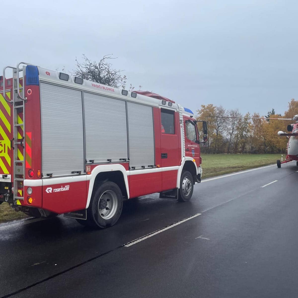 Vážná nehoda u Spáleného Poříčí. Foto: HZS