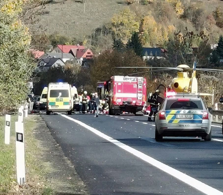 Tragická nehoda u obce Povrly. Foto: Jana Jandová