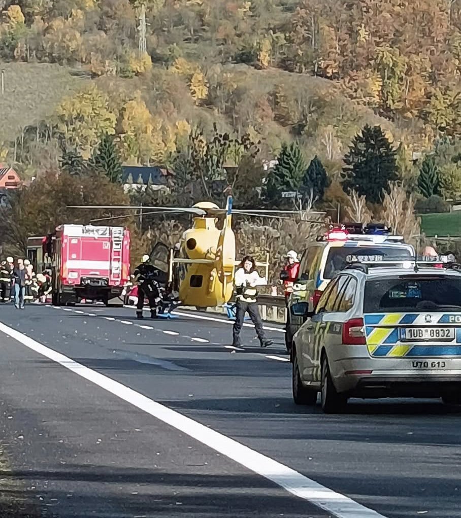 Tragická nehoda u obce Povrly. Foto: Jana Jandová