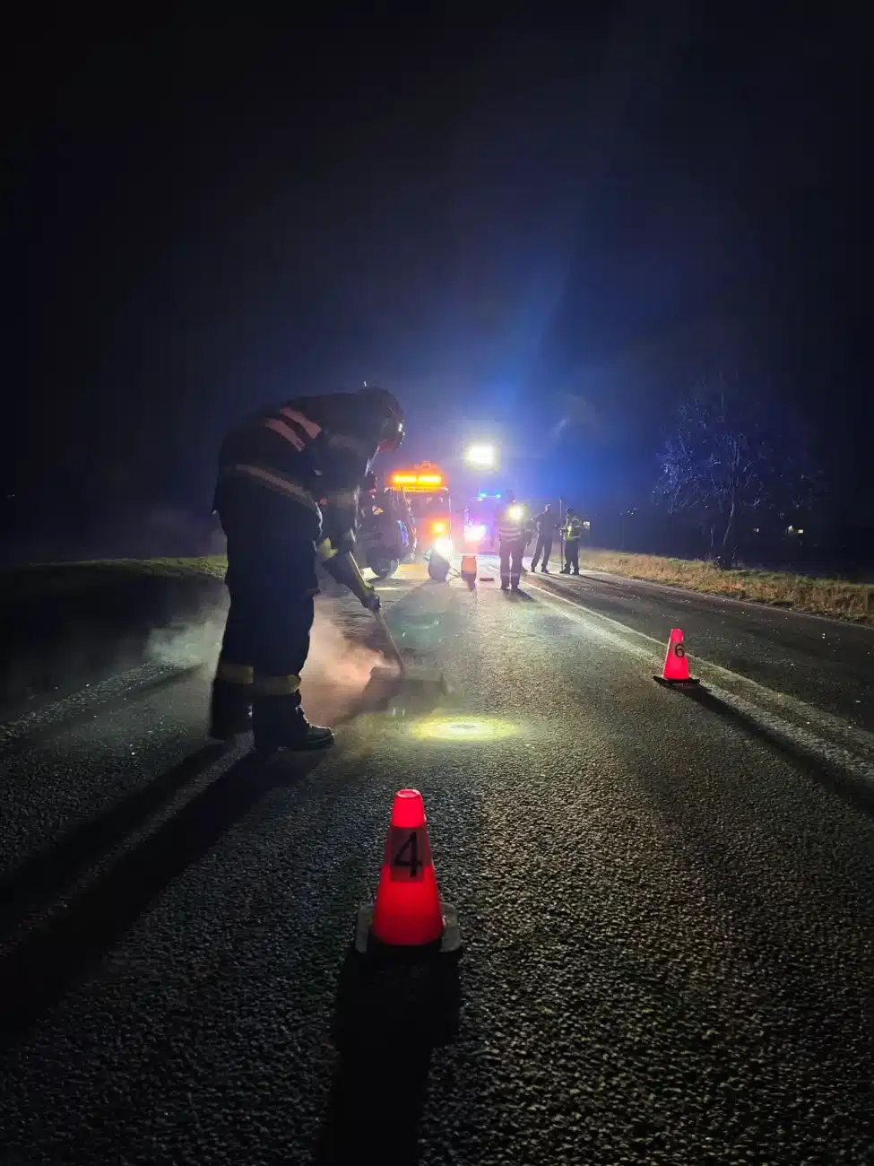 Tragická nehoda u Slavkova u Brna. Foto: HZS