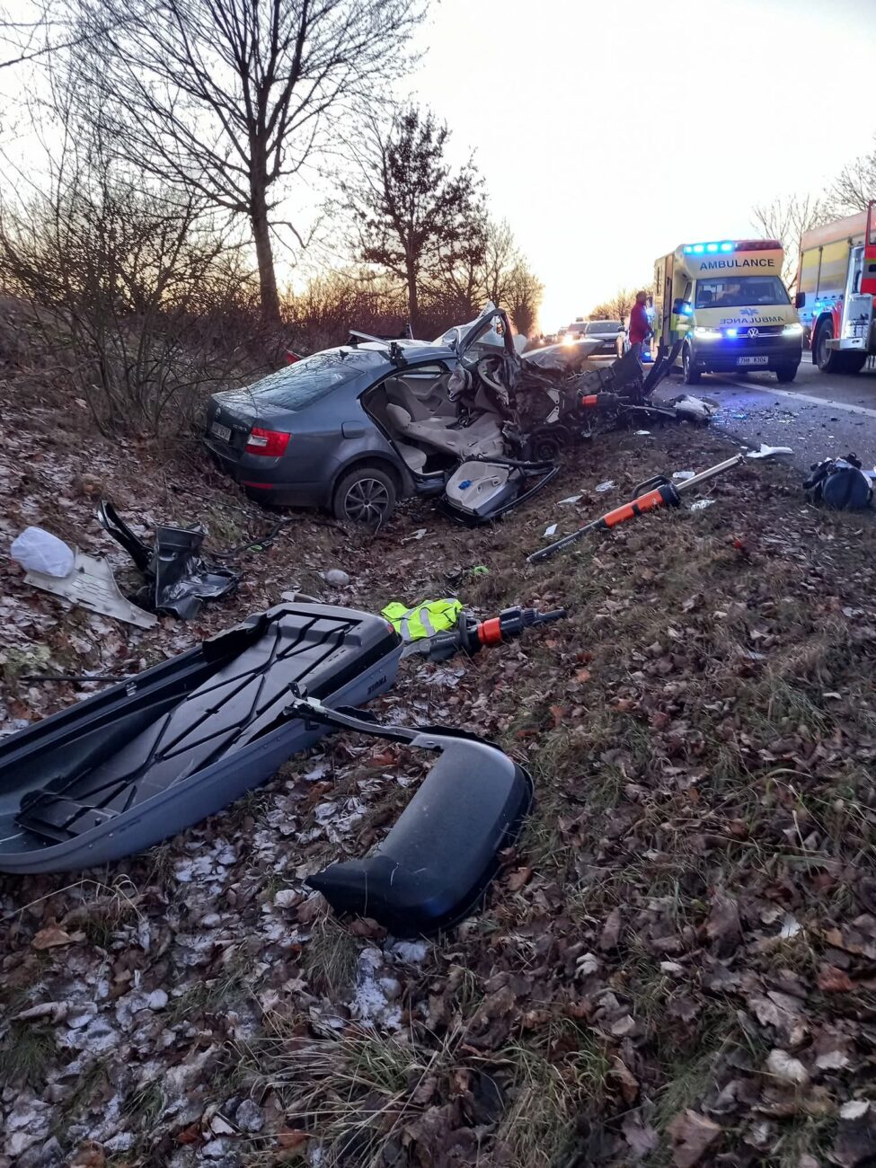 Vážná nehoda u Úlibic. Foto: HZS