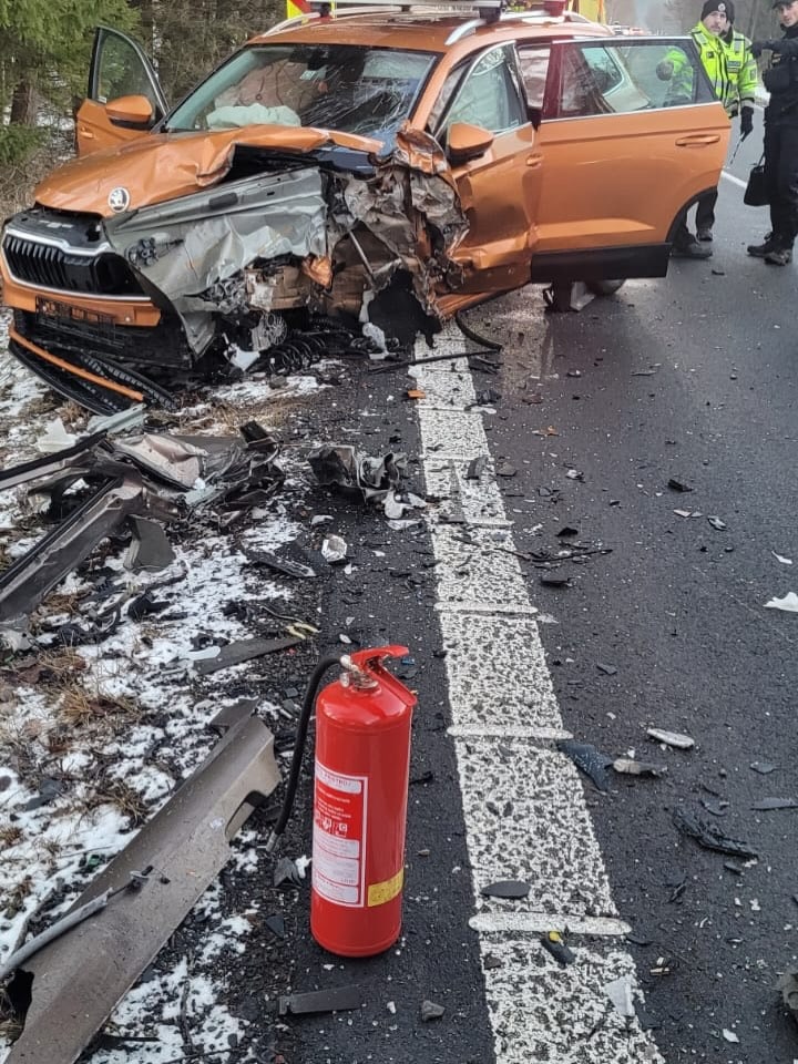 Vážná nehoda u Žďárského Potoka. Foto: HZS