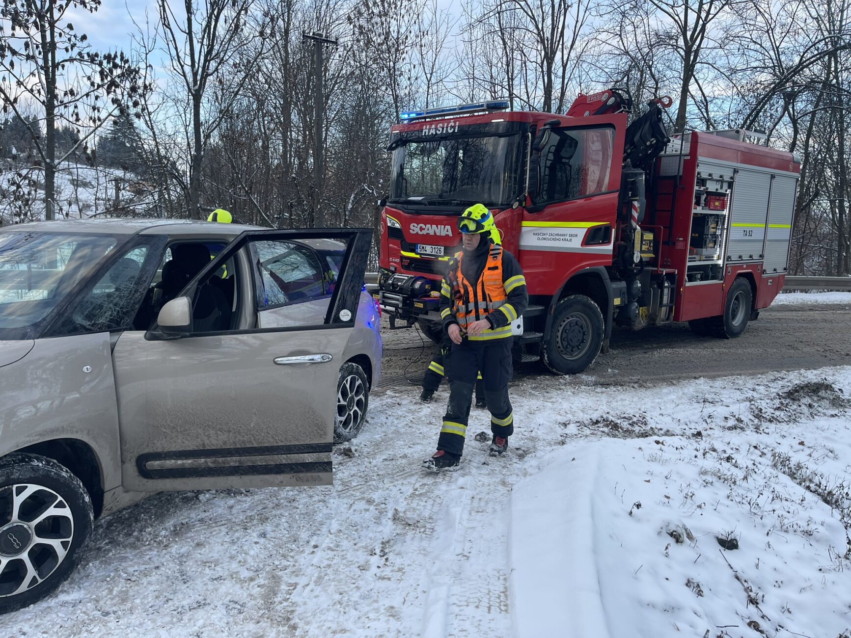 Nehoda u Mostkovic. Foto: HZS