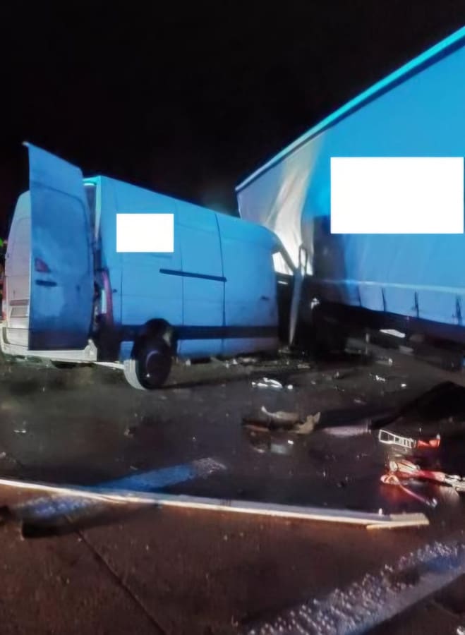 Nehoda na dálnici D1. Foto: Policie ČR