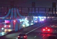 Místo nehody motorkáře na dálnici D1. Foto: ŘSD