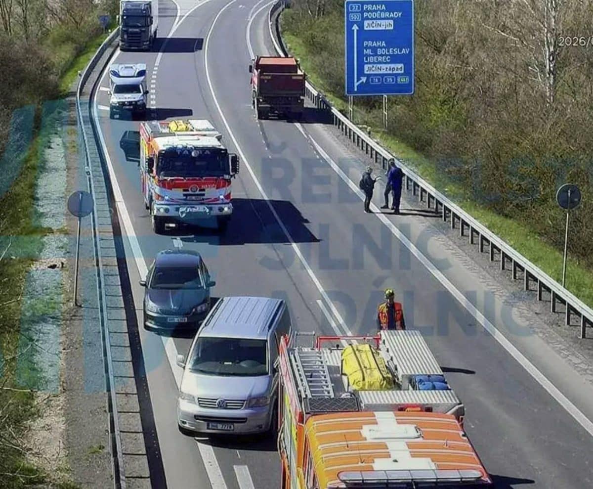 Tragická nehoda u Jičína. Foto: ŘSD