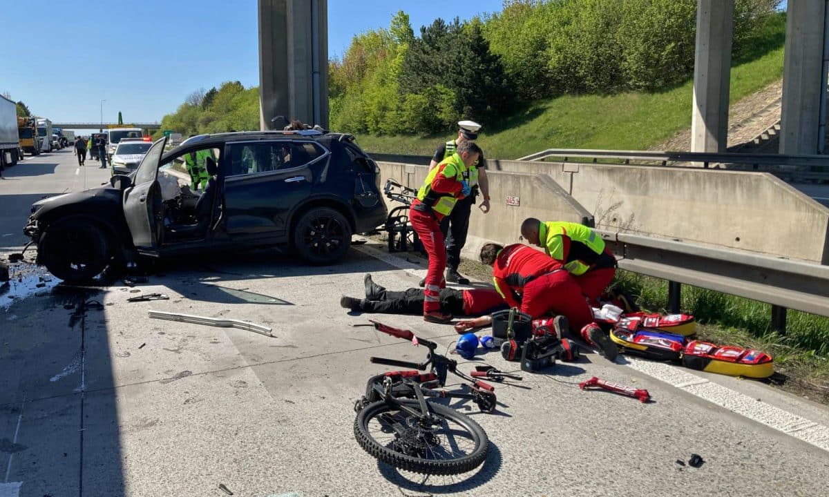 Vážná nehoda na dálnici D1 u Ostravy. Foto: ZZS