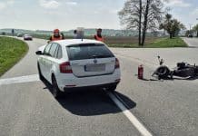 Nehoda u Třebětic. Foto: HZS