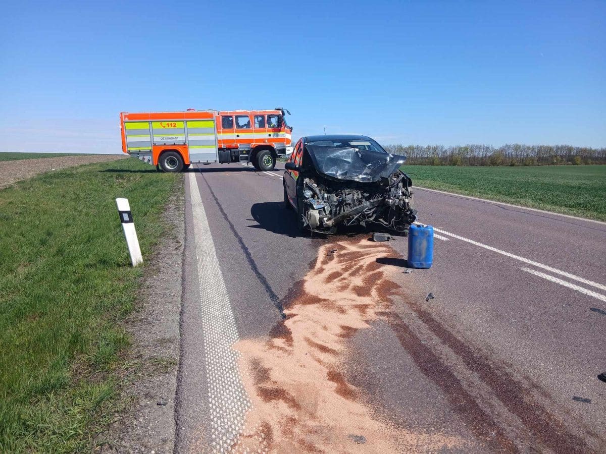 Vážná nehoda u Oleksovic na Znojemsku. Foto: HZS JMK