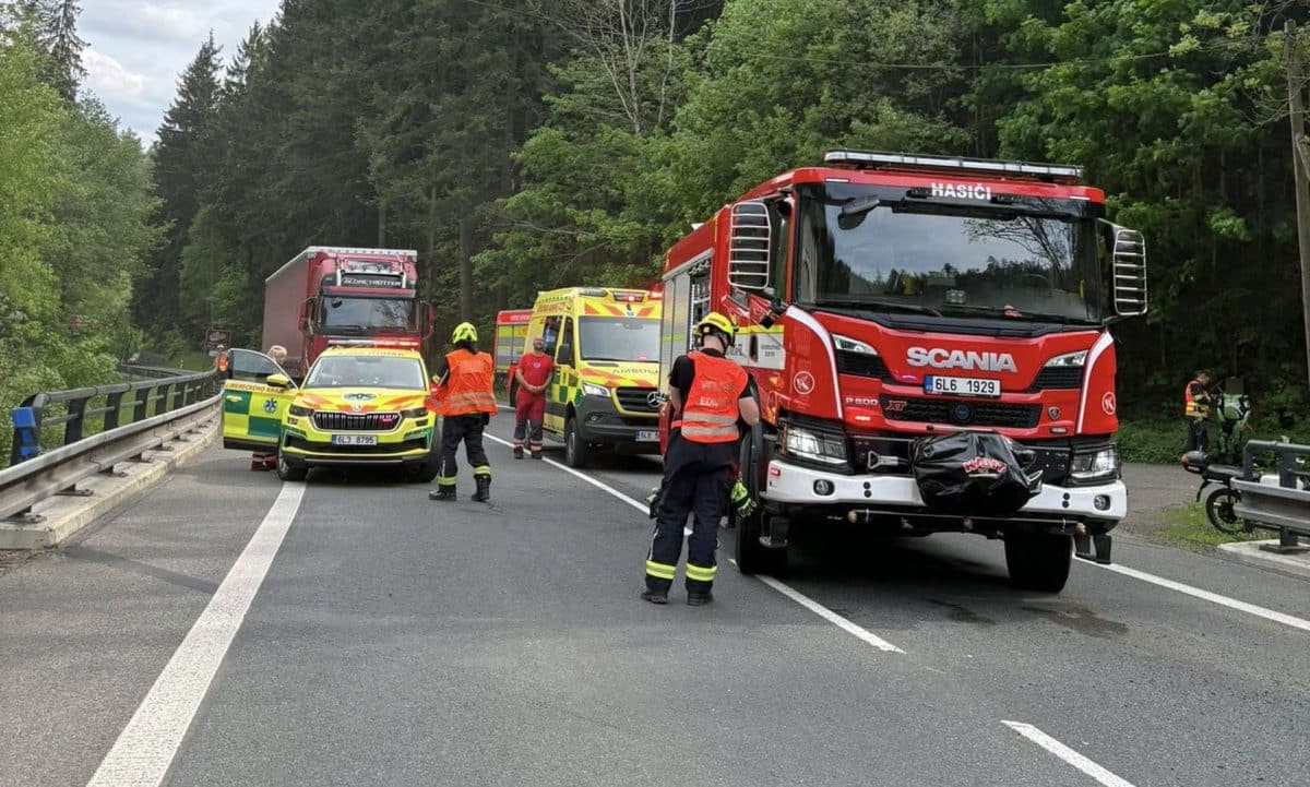 Tragická nehoda v Železném Brodě. Foto: Hasiči Železný Brod